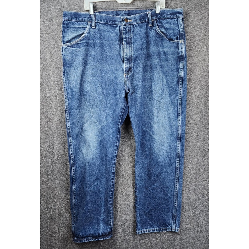 Rustler Straight Leg Jeans Mens 42x30 Blue Heavyweight Denim‎ Workwear Classic